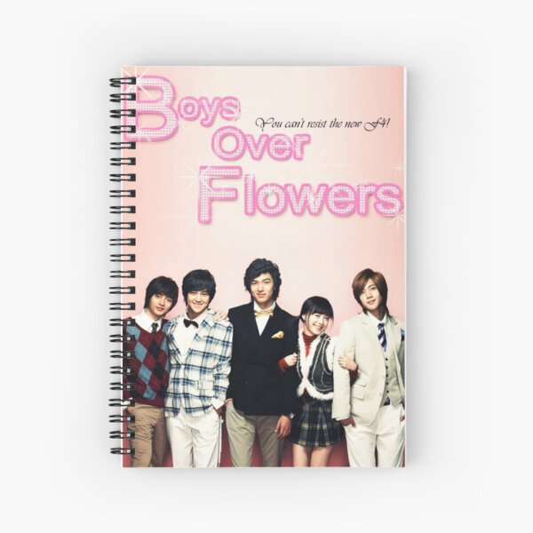 Chicos sobre flores Cuaderno de espiral
