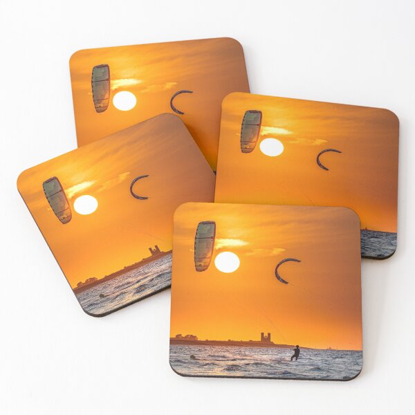 Item preview, Kitesurfing Reculver Sunset designed and sold by rogerstanger.