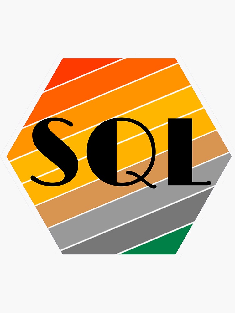 "SQL Retro" Sticker for Sale by ClassyGeek1 | Redbubble