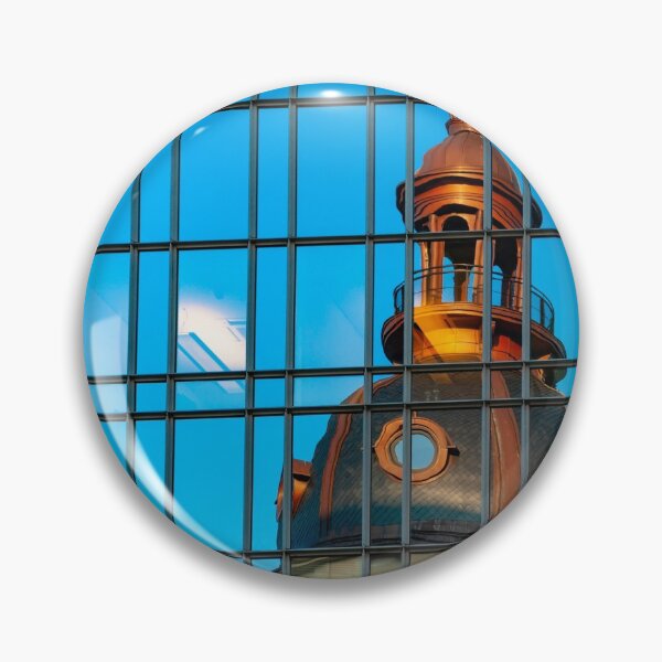 Item preview, Reflection of golden tower in mirrored wall designed and sold by NinelRo.