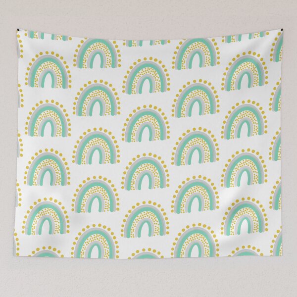 Item preview, yellow and teal rainbow designed and sold by megan1007.