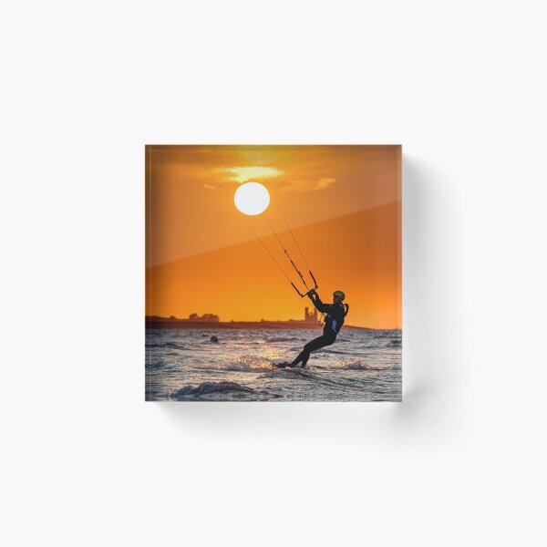 Item preview, Kitesurfing Reculver Sunset designed and sold by rogerstanger.