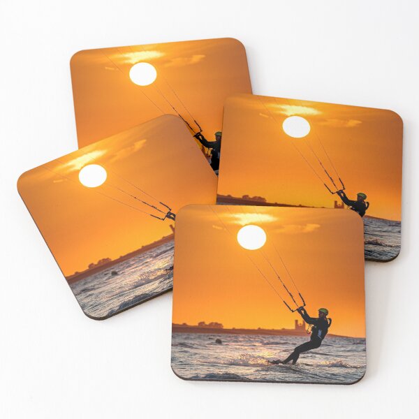 Item preview, Kitesurfing Reculver Sunset designed and sold by rogerstanger.