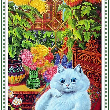 Kaleidoscope Cat by Louis Wain Art Print Folk Art Cat 