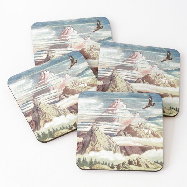 Item preview, Mount Olympus Illustration (Fine Liner + Watercolour) designed and sold by GiovanniCaselli.