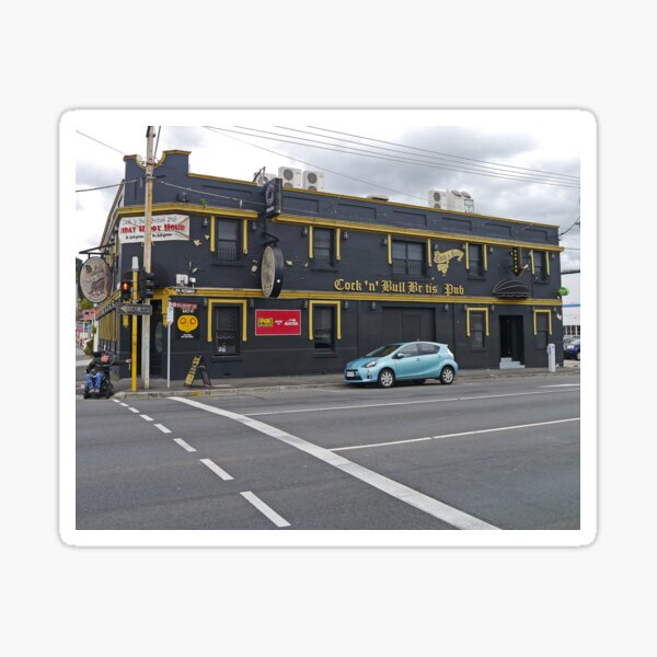 "Cock 'n' Bull British Pub, Launceston, Tasmania, Australia" Sticker