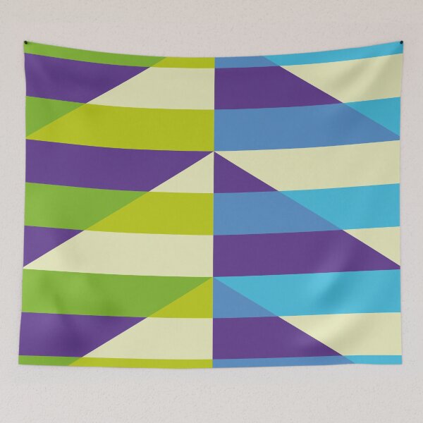 Item preview, triple pyramid green blue designed and sold by artistgaf.