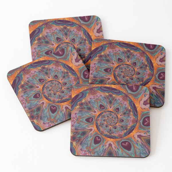 Item preview, Autumn Peacock Spiral - Abstract Art by Fluid Nature designed and sold by vmajzlik.