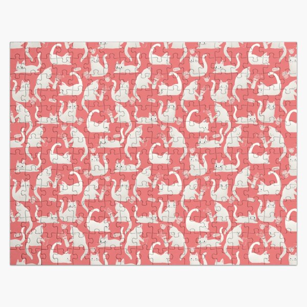 Bad White Cats Knocking Stuff Over Jigsaw Puzzle