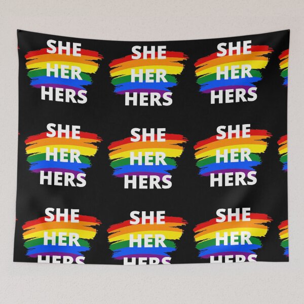 Item preview, She Her Hers Gender Identity Pride Identification  designed and sold by RKSDesigns.