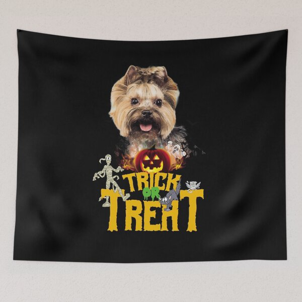 Item preview, Yorkshire terrier happy halloween trick or treat designed and sold by taogiauco.