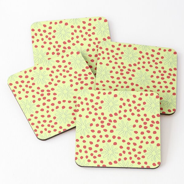 Item preview, pastel green with flowers and red dots designed and sold by 3Akshithaa.