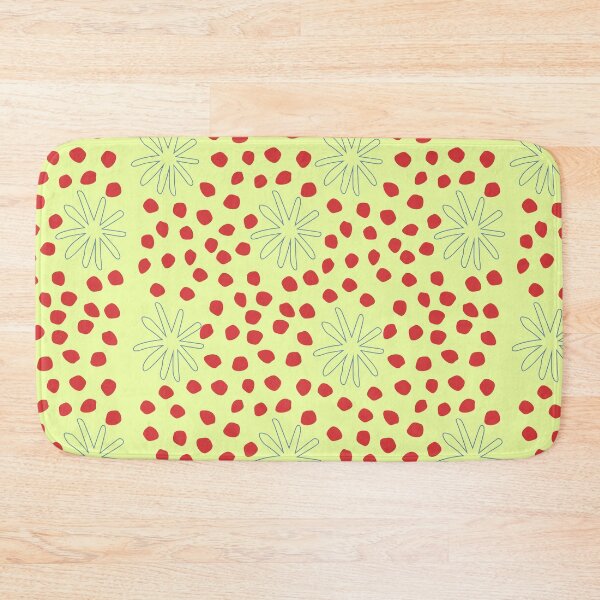 Item preview, pastel green with flowers and red dots designed and sold by 3Akshithaa.