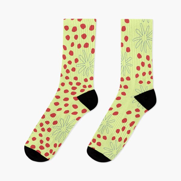 Item preview, pastel green with flowers and red dots designed and sold by 3Akshithaa.