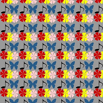 Artwork thumbnail, Colorful Simple Flower Pattern by Tamas Das