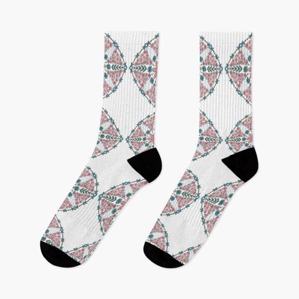 Item preview, Flower and Heart Pattern in Pastel Pink and Teal  designed and sold by CottoVerdi.
