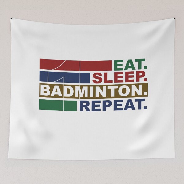Item preview, Eat Sleep Badminton Repeat designed and sold by Zerendipya.