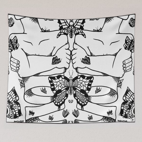 Item preview, Nervous Butterfly, abstract digital kaleidoscope butterfly art designed and sold by MayGreenAbgrall.