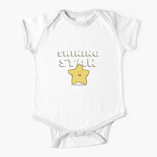 Shining Star - Black Short Sleeve Baby One-Piece