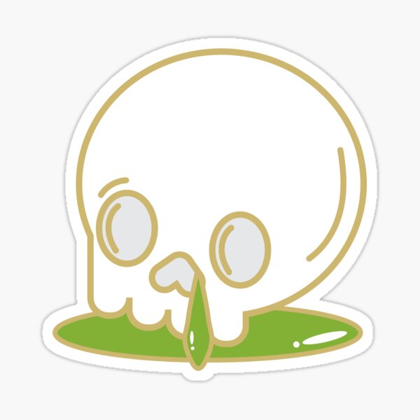 Snotty Skull has the Slimy Sniffles Sticker