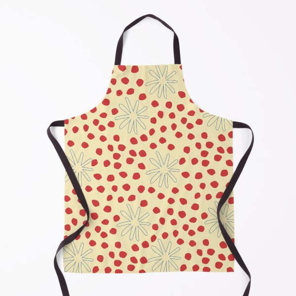 Item preview,  pastel orange with flowers and red dots designed and sold by 3Akshithaa.