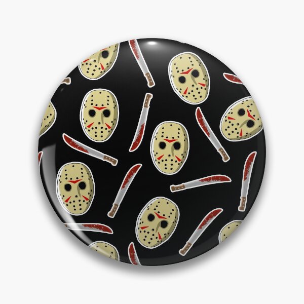 Item preview, Jason pattern, black background designed and sold by RaggedWitchArt.