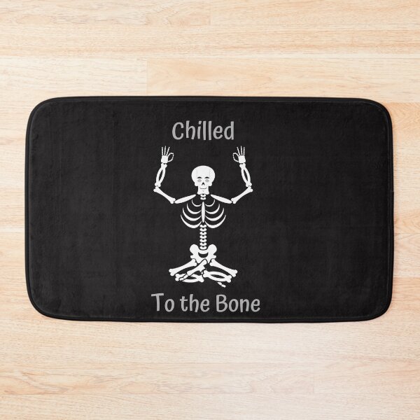 Item preview, Funny Yoga Skeleton Chilled to the Bone Halloween Pun designed and sold by FazCreations.