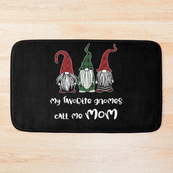 Item preview, My Favorite Gnomes Call Me Mom Christmas Matching Mom Gift Funny Gnomes In Plaid Hats designed and sold by FunnySunny T-Shirts.