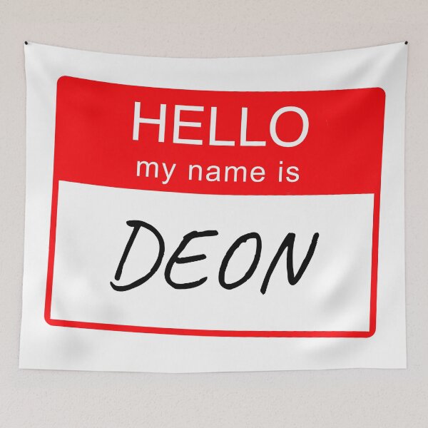 Item preview, Hello My Name Is Deon Name Tag Custom Personalised Design  designed and sold by CreatedbyJR.