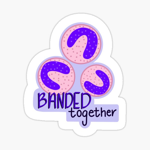 Item preview, Banded Together Neutrophil Sticker designed and sold by hlsmith436.