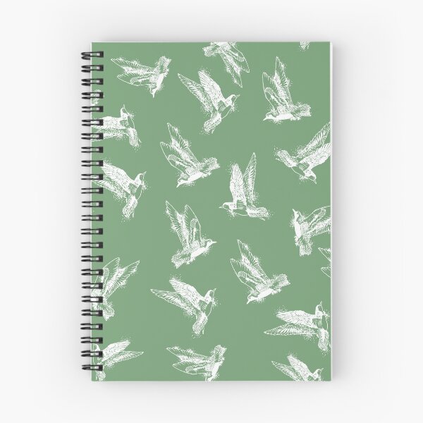 Item preview, Herring plovers in flight, green background designed and sold by Caroline Bochud.