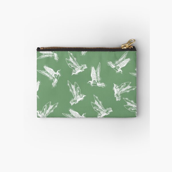 Item preview, Herring plovers in flight, green background designed and sold by Caroline Bochud.