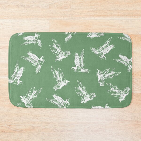 Item preview, Herring plovers in flight, green background designed and sold by Caroline Bochud.