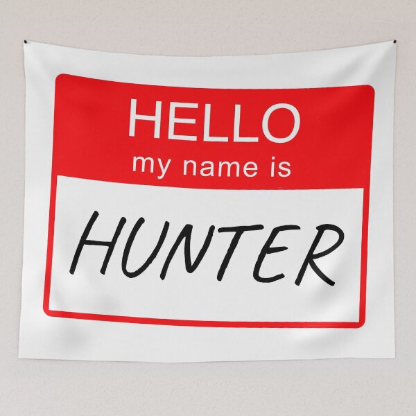 Item preview, Hello My Name Is Hunter Name Tag Custom Personalised Design  designed and sold by CreatedbyJR.