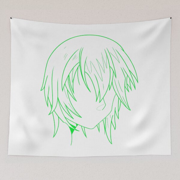 Item preview, Manga woman's drawing green designed and sold by Jess-Xs.