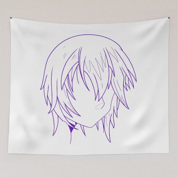 Item preview, Manga woman's drawing purple designed and sold by Jess-Xs.