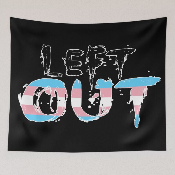 Item preview, Left Out - Transparent Paint - White Outline (Transgender Flag) designed and sold by DanJaguar.