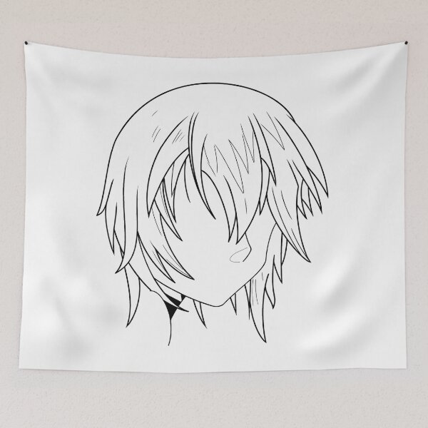 Item preview, Manga woman's drawing black designed and sold by Jess-Xs.