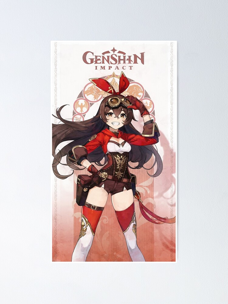 Amber Genshin Impact Poster Von Saikishop Redbubble