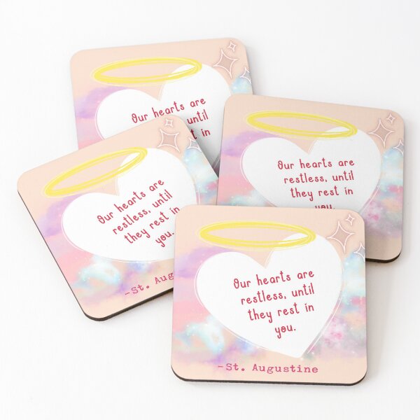 Item preview, Saint Augustine Our hearts are restless quote designed and sold by SabrinaM77.