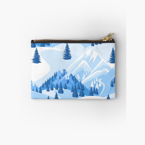 Item preview, Blue and White Winter Mountain Alps Ski Hill Landscape designed and sold by IamTrending.