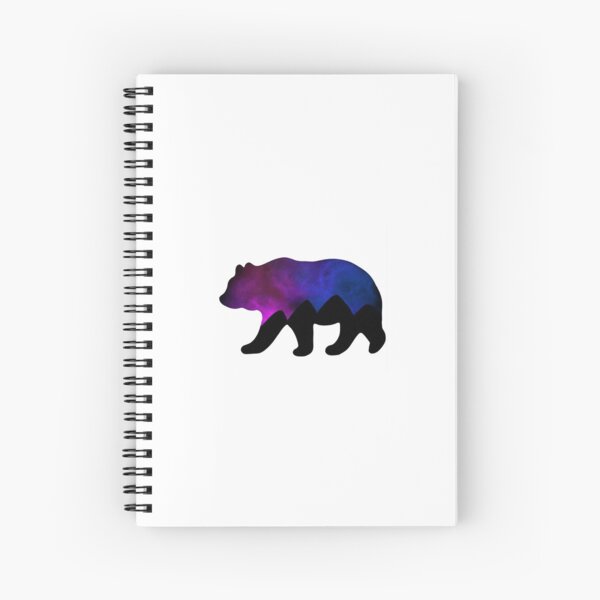 Galaxy Bear Silhouette Spiral Notebook