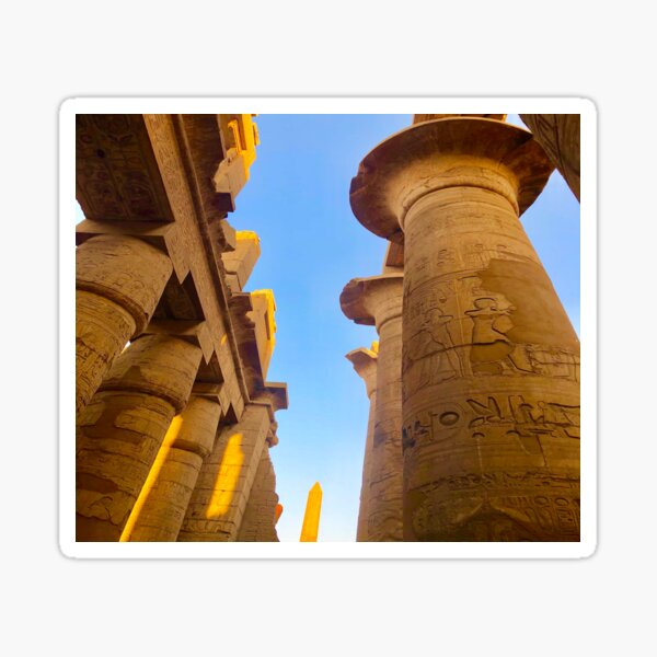 Egyptian Temple Columns Sticker