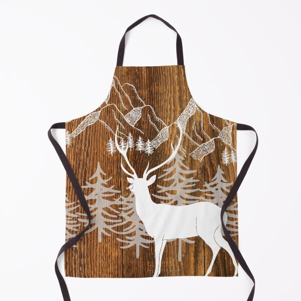 Item preview, rustic mountain woodgrain bohemian forest winter woodland deer designed and sold by IamTrending.