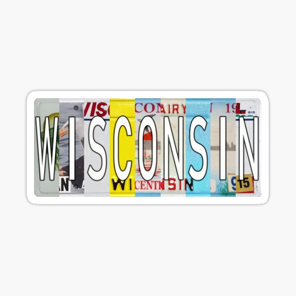 Vista previa del artículo con la obra «Placas de Wisconsin», diseñado y vendido por stermitkermit.