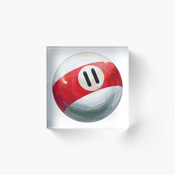 Billiards 11 Ball Acrylic Block