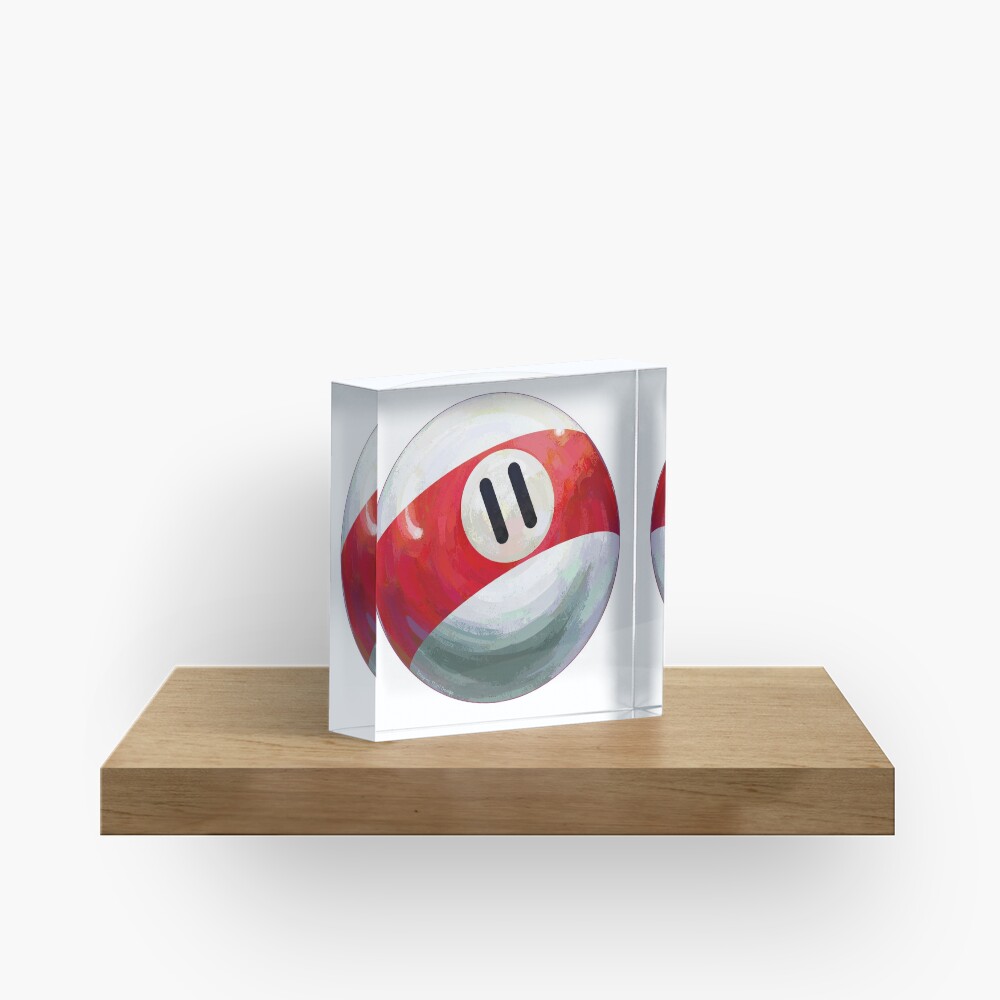 Billiards 11 Ball Acrylic Block