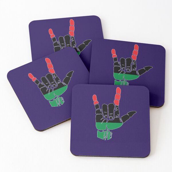 Item preview, Love Sign and Black Liberation Flag, ASL African Gift designed and sold by Tamarage.