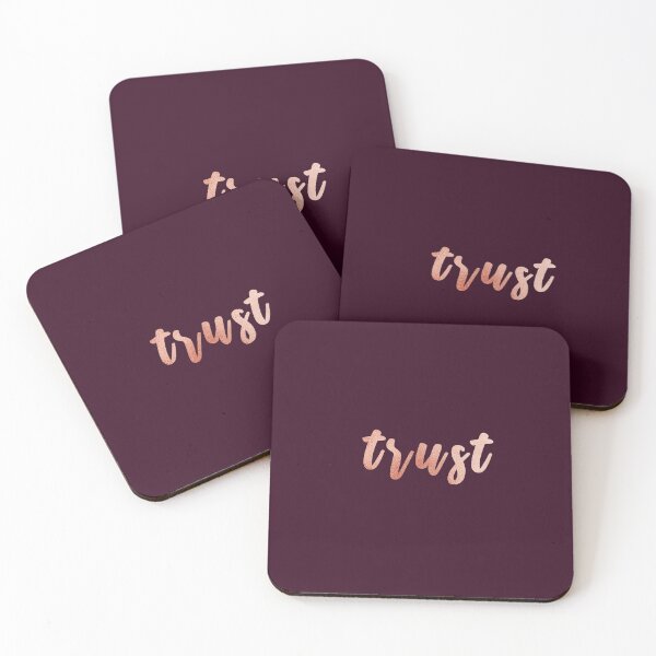 Item preview, Trust Rose Gold Inspirational Calligraphy Quote designed and sold by NAYANA S KUMAR.