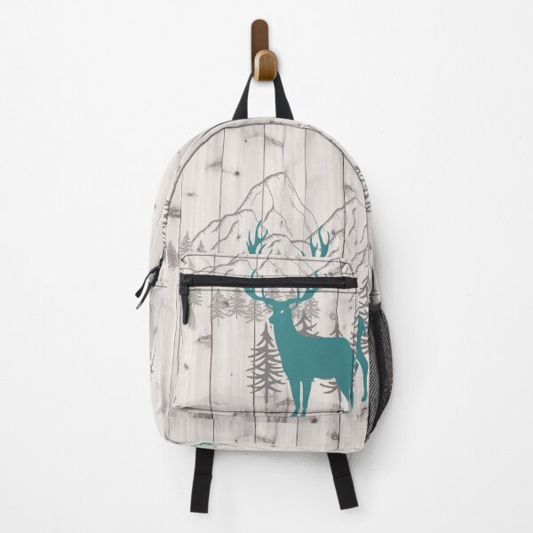 Item preview, rustic mountain woodgrain bohemian forest winter woodland deer designed and sold by IamTrending.